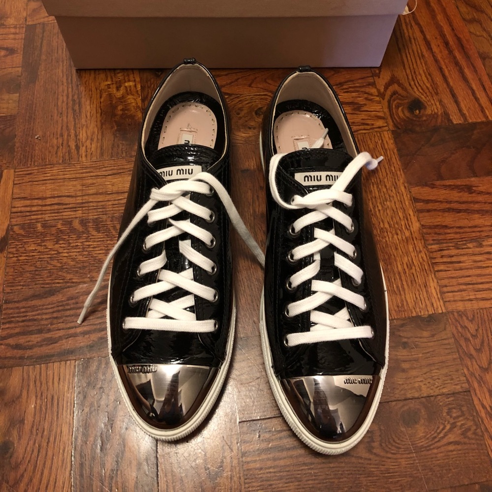 Miu Miu patent leather sneaker